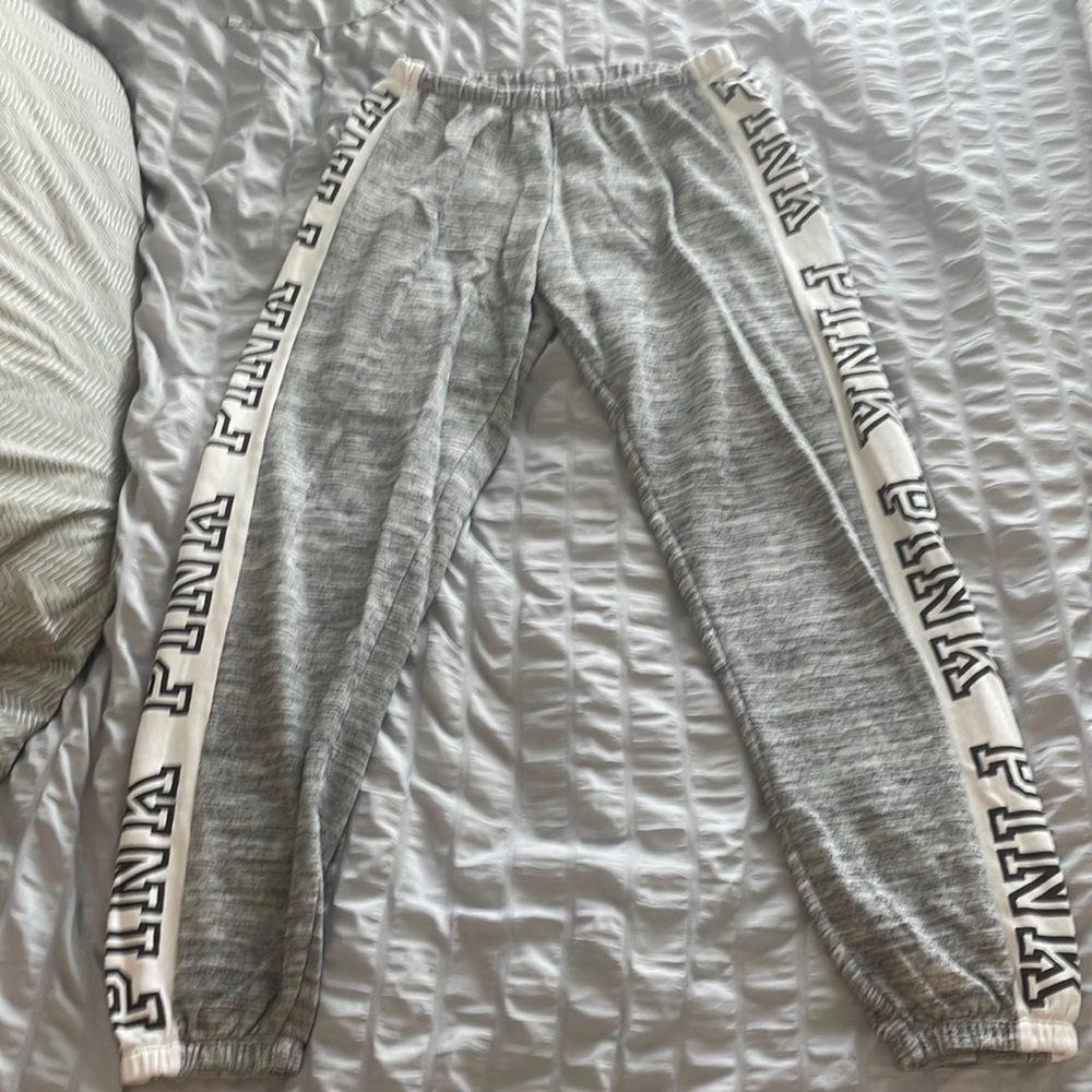 Grey PINK sweatpants xs